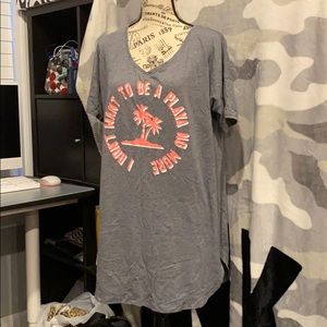 Sleep shirt, Victoria’s Secret, gray-